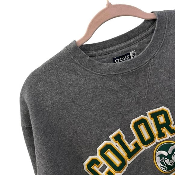 Gear For Sports Colorado State University Rams Grey Big Cotton Crewneck Hoodie - Picture 3 of 7